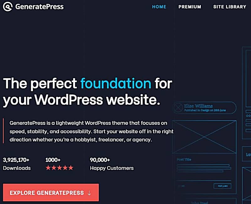 generatepress 테마